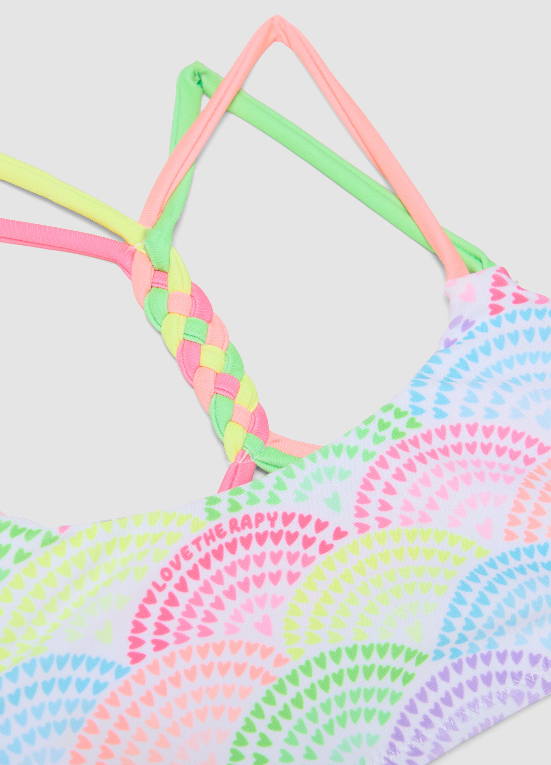 Multicolour Stretch Fabric Bikini