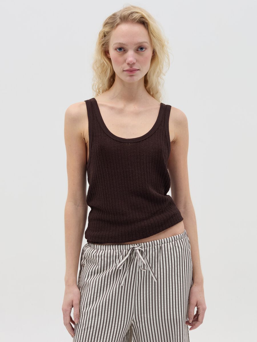 Tank top with striped motif_0