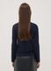 T-shirt blu girocollo in viscosa e lana elasticizzata regular fit_3
