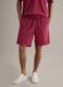 Red cotton-blend Bermuda shorts with elasticated waistband_1