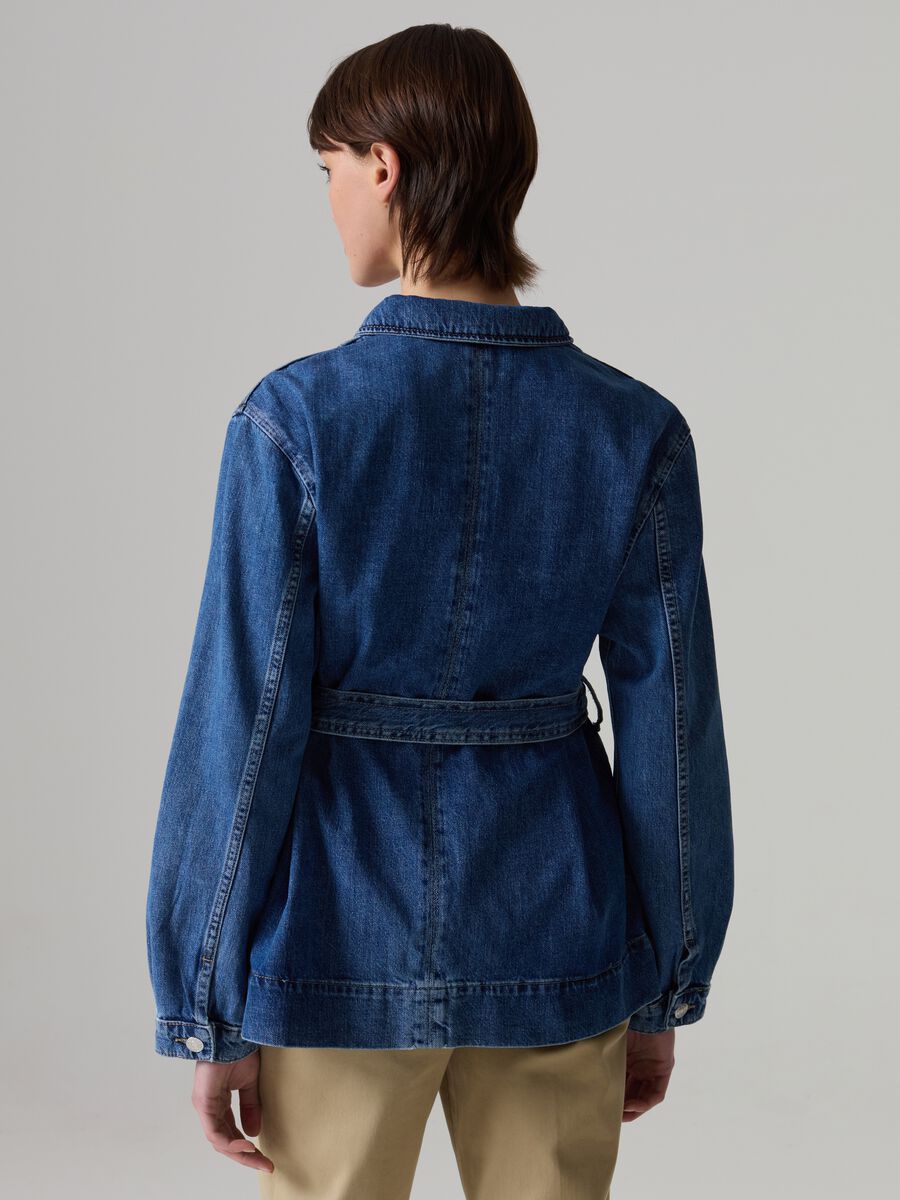 Denim shacket with belt_2