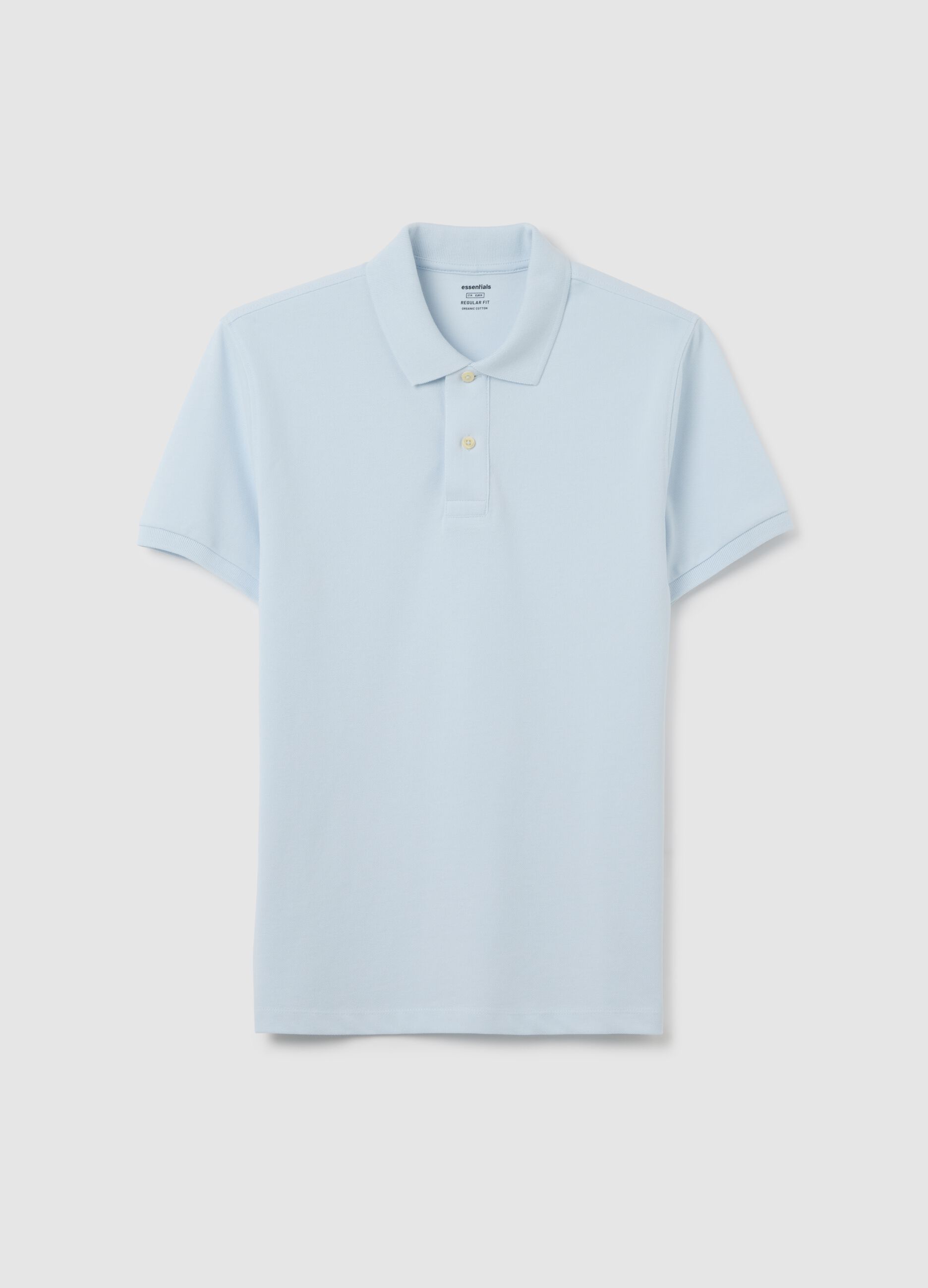 Men’s sky blue pure cotton polo regular fit