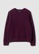 Maglia viola in misto cotone a coste con girocollo regular fit_4