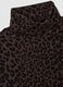 Brown Regular Fit Leopard Turtleneck Sweater_5