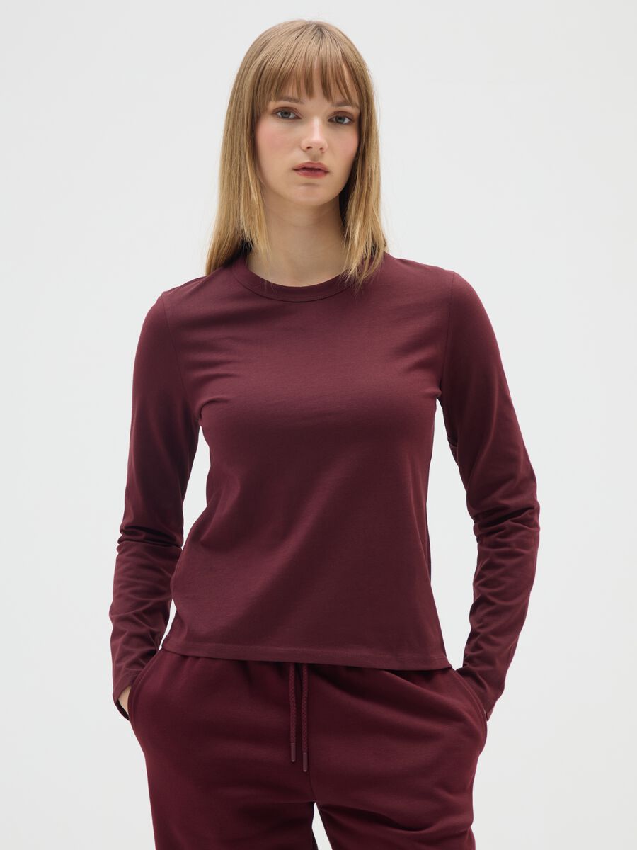 Red pure cotton sweater regular fit_0