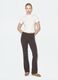 White fitted stretch-cotton T-shirt with high neck_0