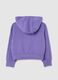 Girls' Regular Fit Purple Cotton Hoodie_4
