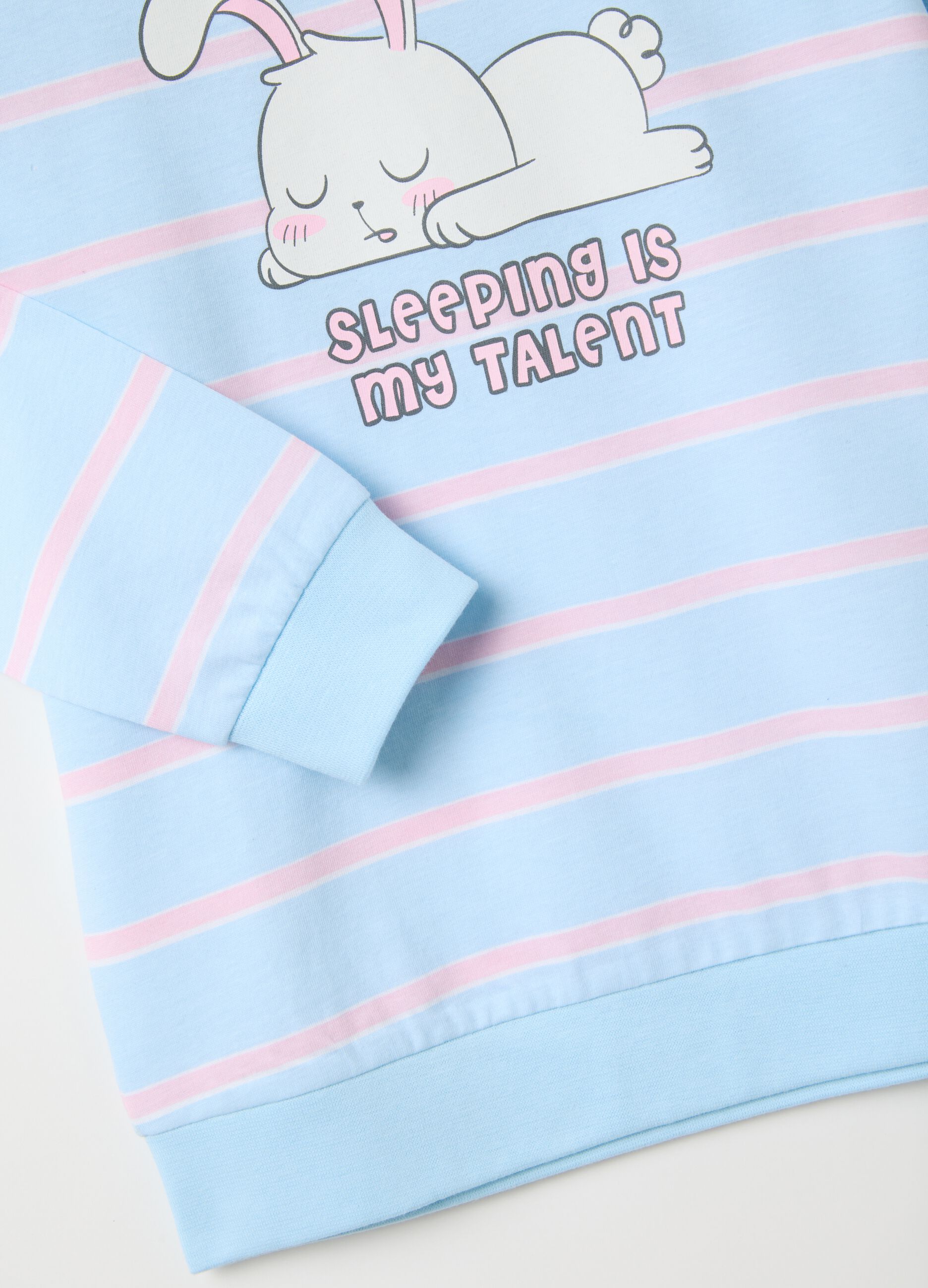 Girls' Pyjama in Pure Cotton Multicolor Regular Fit