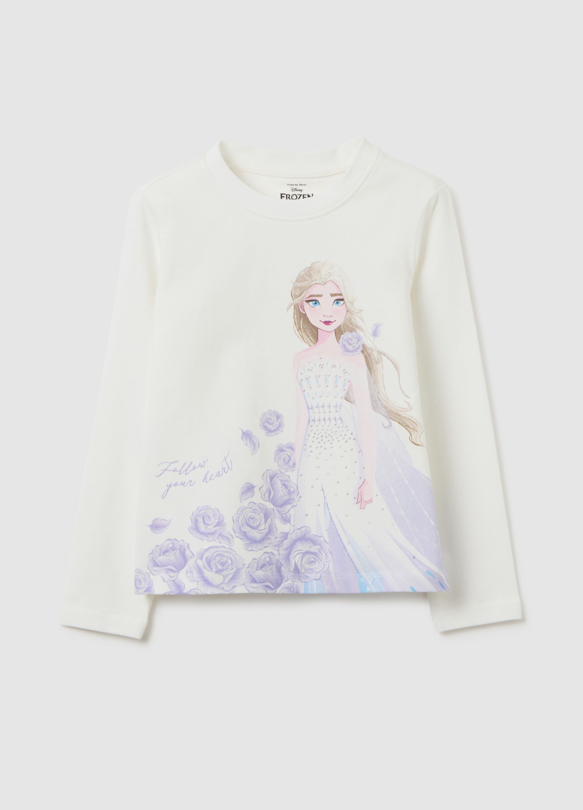 Girls' white regular fit stretch cotton top