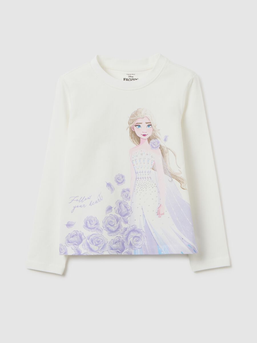 Girls' white regular fit stretch cotton top_0