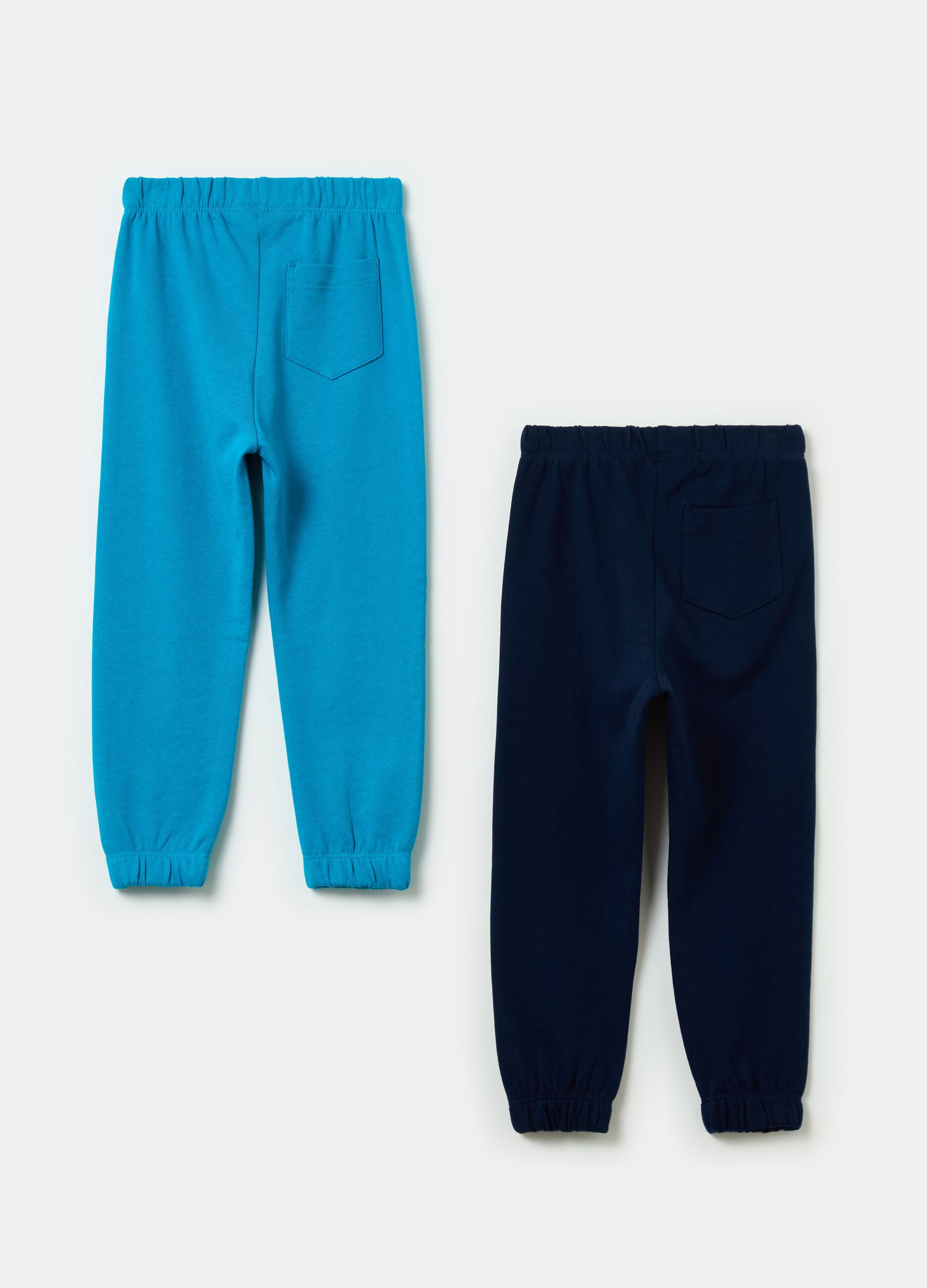 Two-pack joggers with elasticated edging