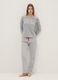 Grey cotton blend pyjamas regular fit_0