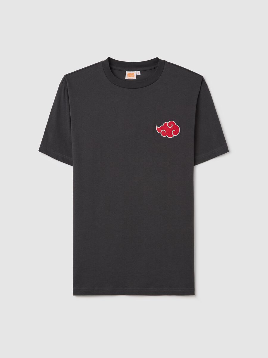 Black T-shirt with Itachi Uchiha print_4