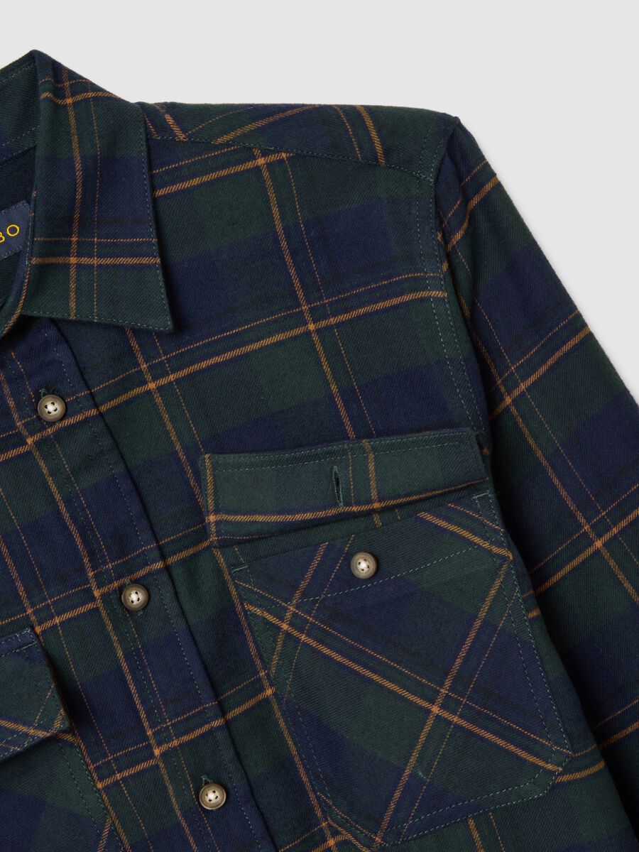 Multicolour long sleeve pure cotton regular fit check shirt_1