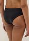 Slip da bagno in tessuto elasticizzato nero con pieghe laterali_2