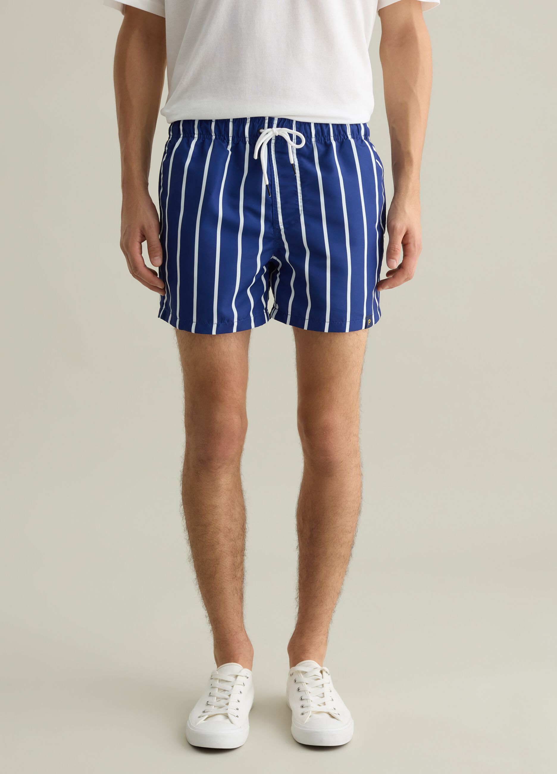 Men’s regular-fit boxer shorts in a blend of blue and white