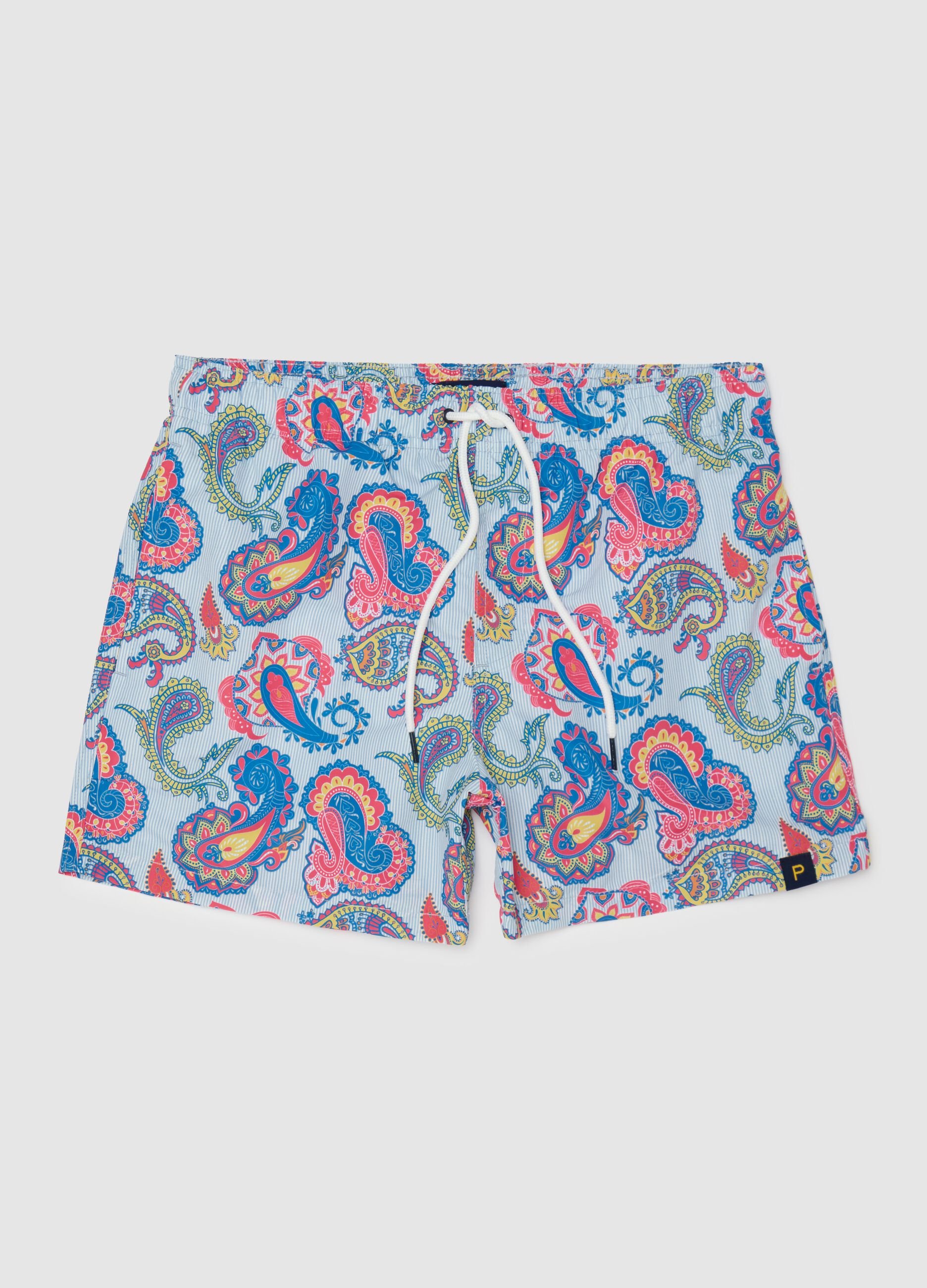 Costume da bagno corto da uomo in misto multicolor regular fit