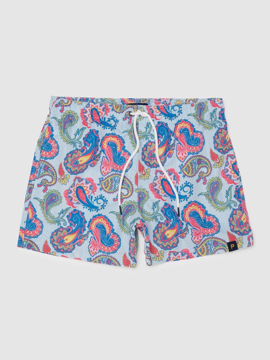 Men’s short swim costume in multicoloured blend with regular fit_4