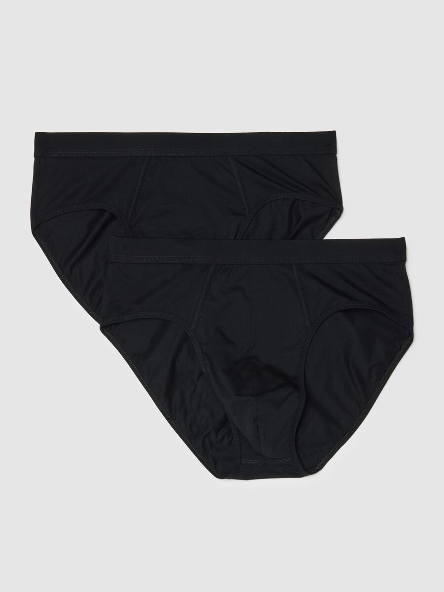 Twin-pack black stretch cotton regular fit briefs_0