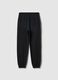 Boys' black pure cotton joggers regular fit_4