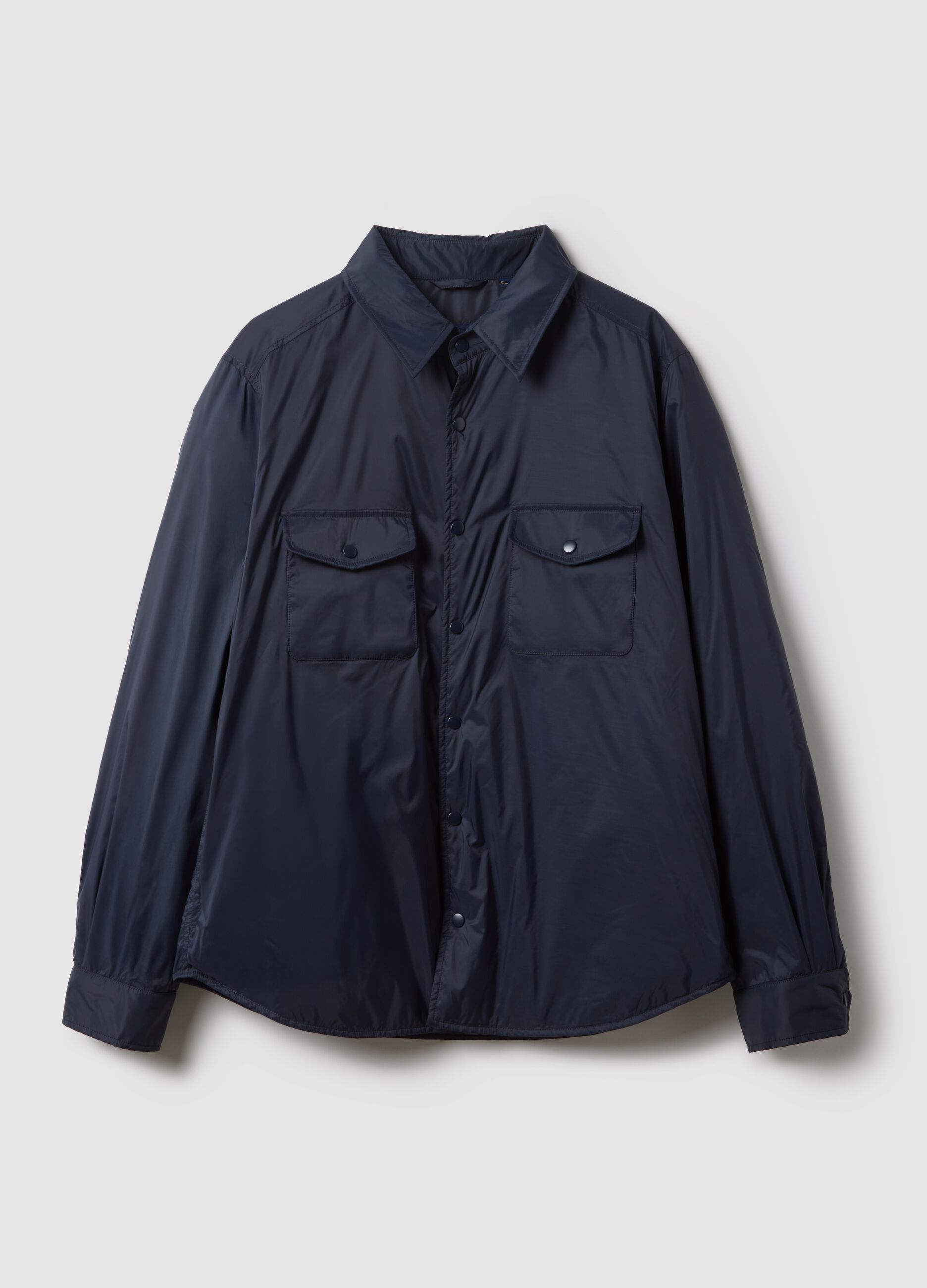 Blue lightweight regular fit jacket with zip
