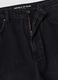Black cotton denim wide-leg jeans_2
