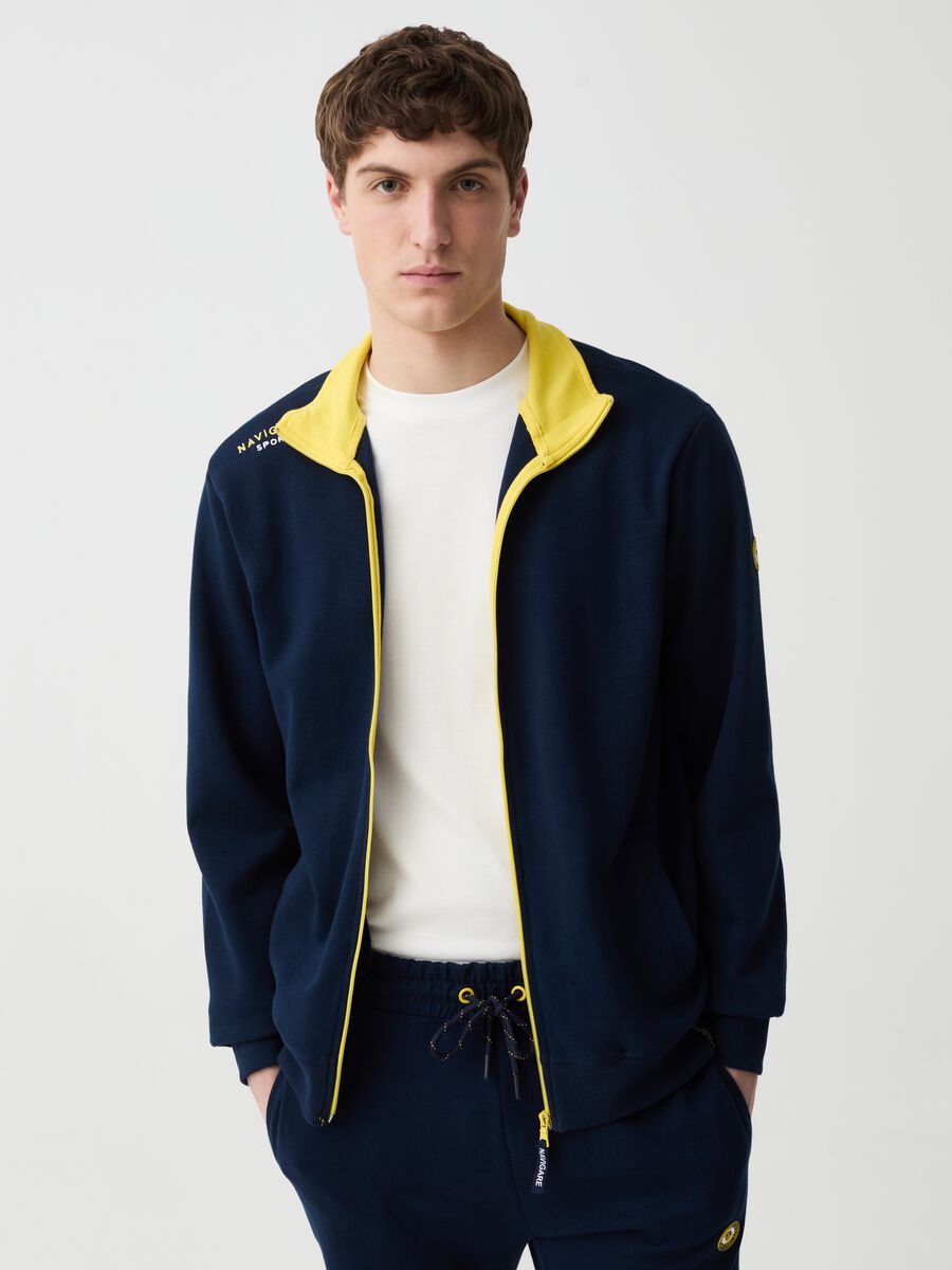 High neck, full-zip with Navigare Sport embroidery_1