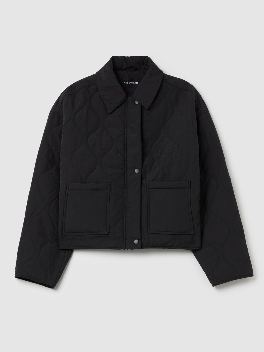 Short quilted jacket with buttons_4