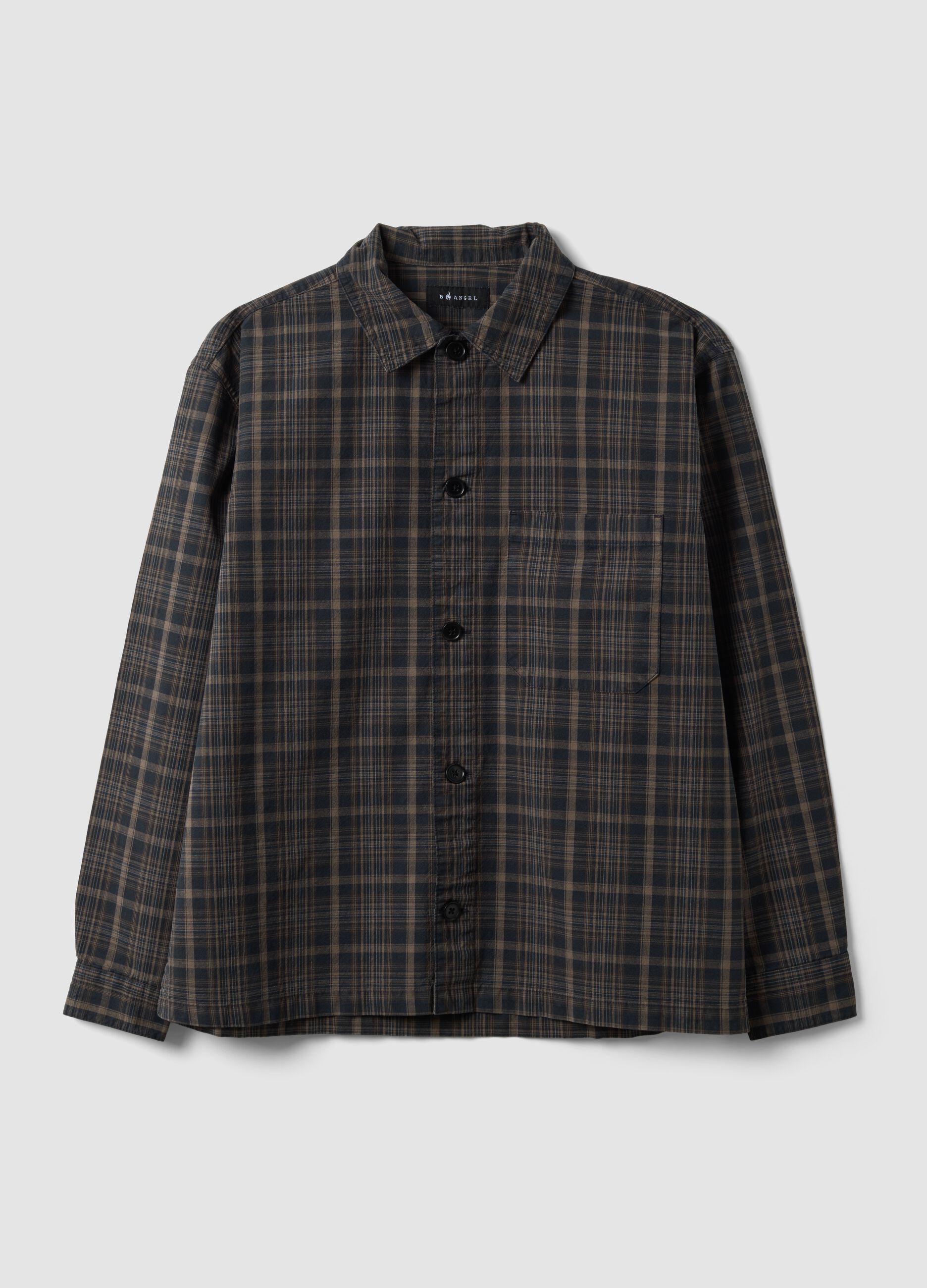 Multicolour pure cotton check shirt, oversized fit