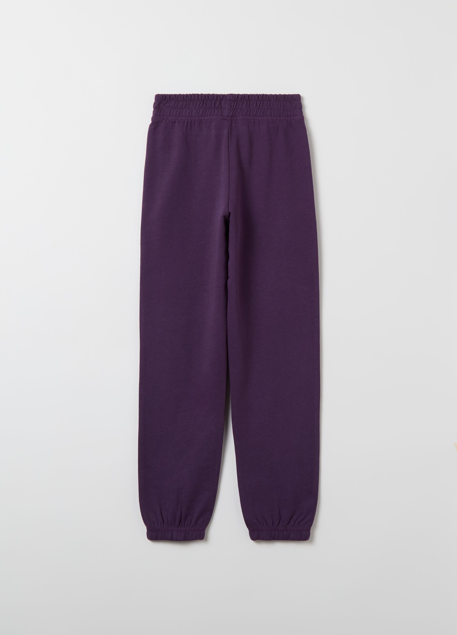 Joggers in cotone con coulisse e stampa