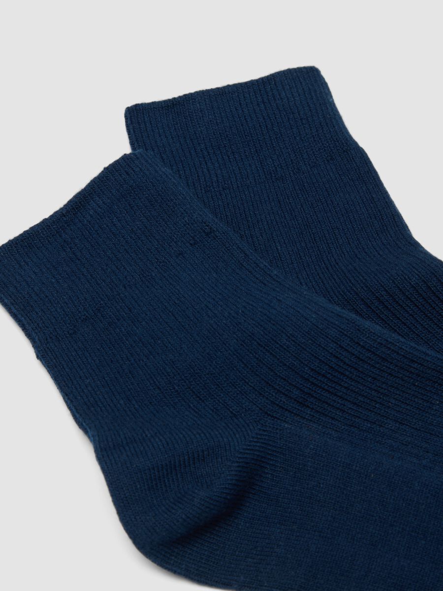Blue stretch cotton socks_1