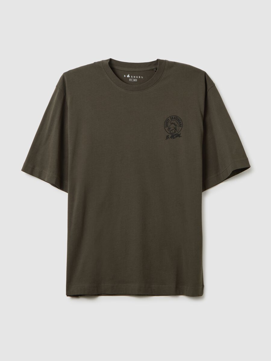 Regular fit green pure cotton T-shirt_0