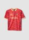 T-shirt Spagna rossa a maniche corte da bambino oversize fit_3