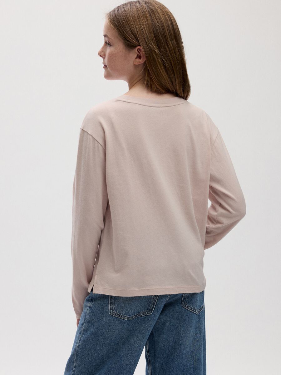 Long-sleeved T-shirt with Disney print and diamantés_1