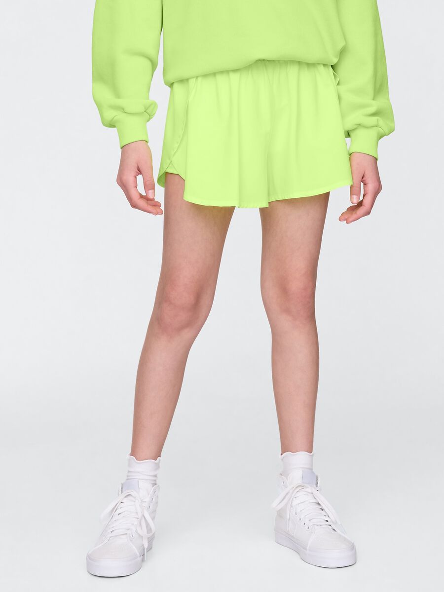 Pleated Green Shorts_1