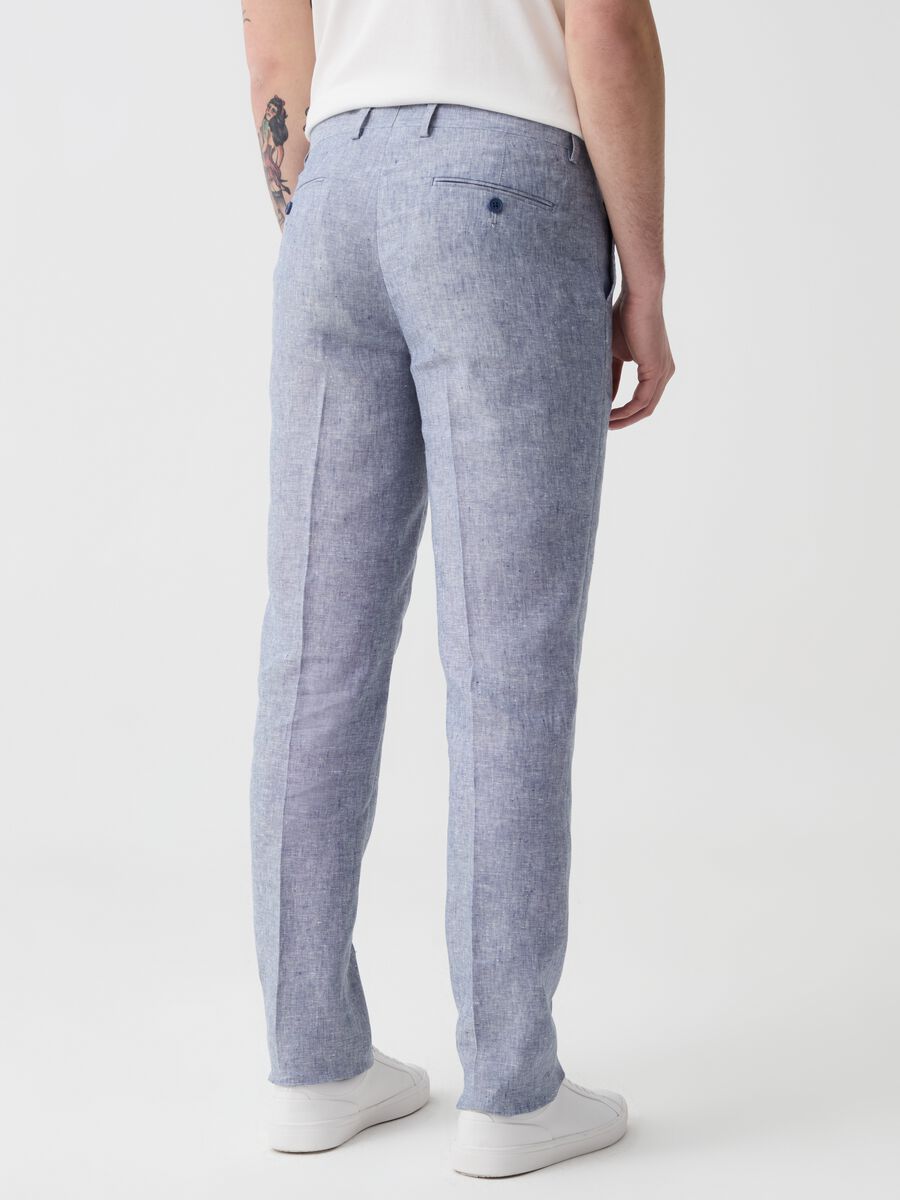 Slim-fit trousers in linen_2