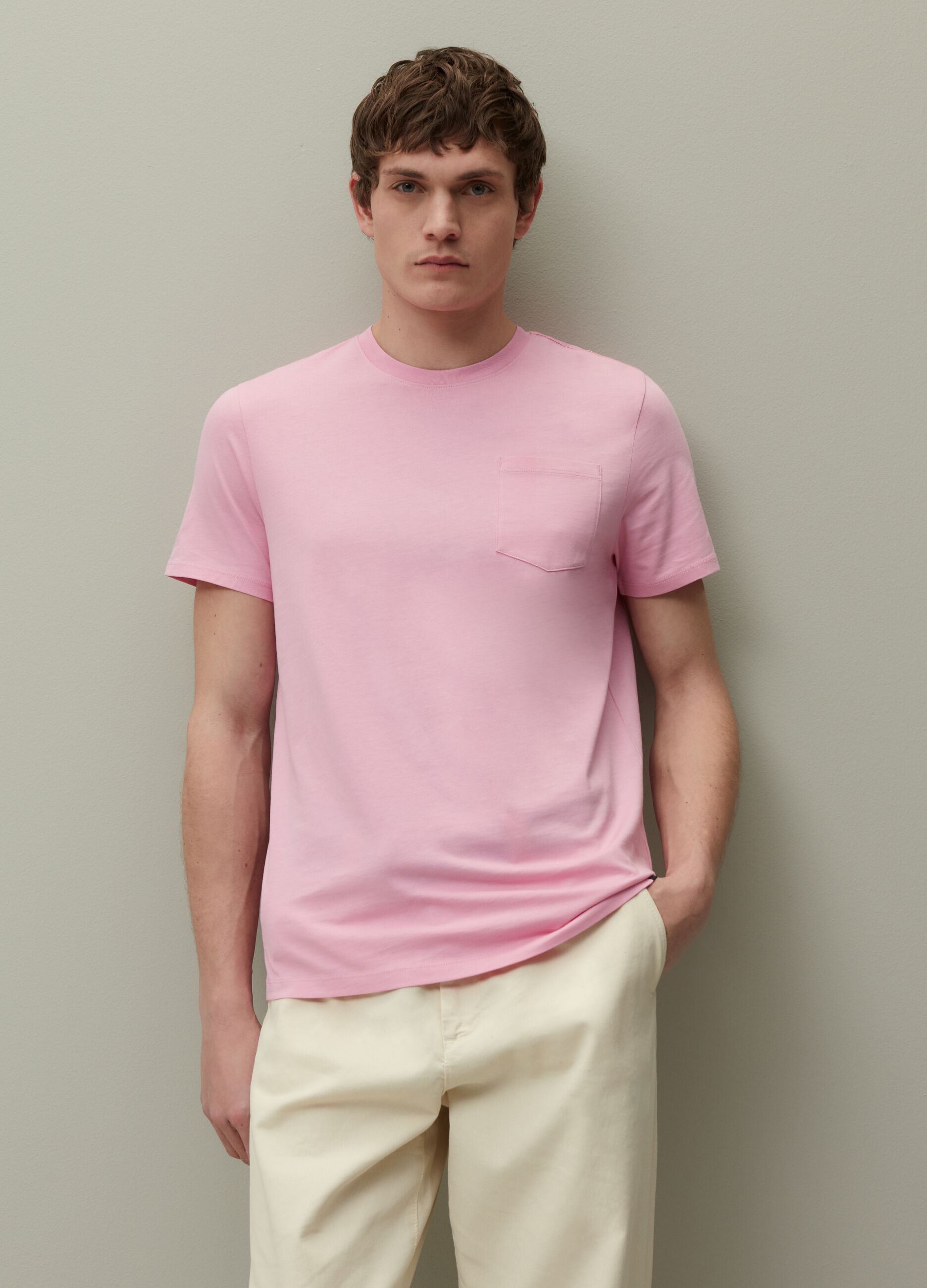 T-shirt in Supima cotton with pocket