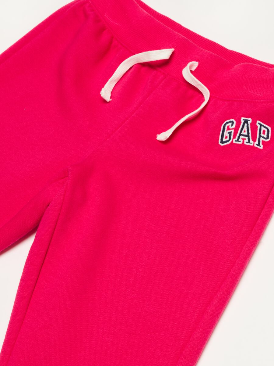 Fleece joggers with logo embroidery_2