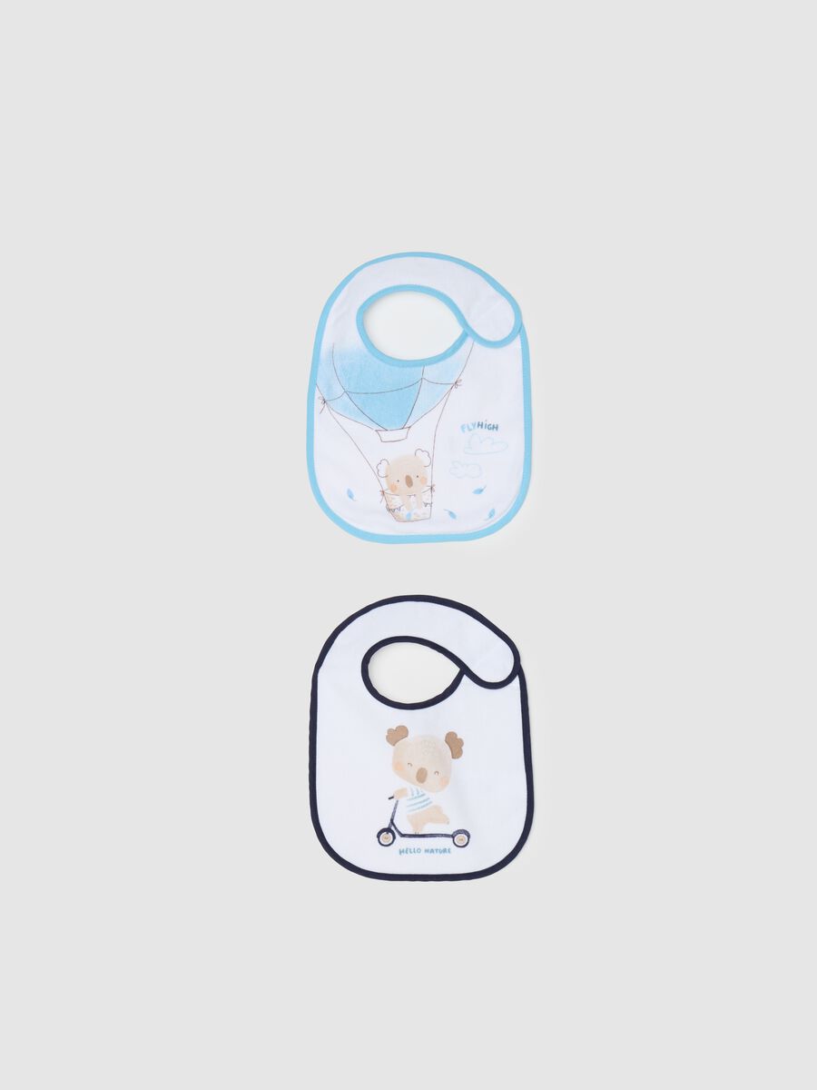 Two-pack bibs with PEVA backing and koala print_0