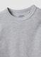 Grey organic cotton and stretch viscose T-shirt with ribbed neckline for girls_6