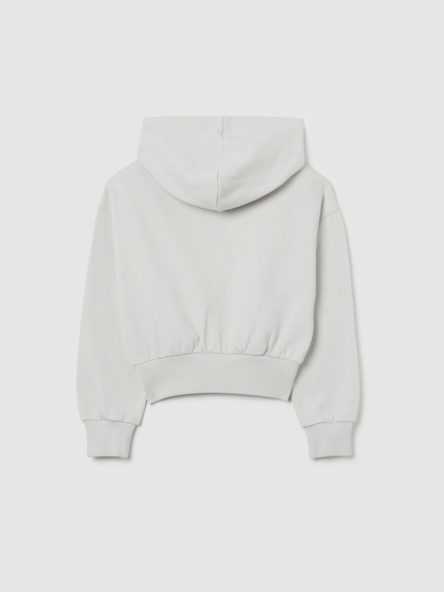 White pure cotton regular fit girl's sweatshirt_1