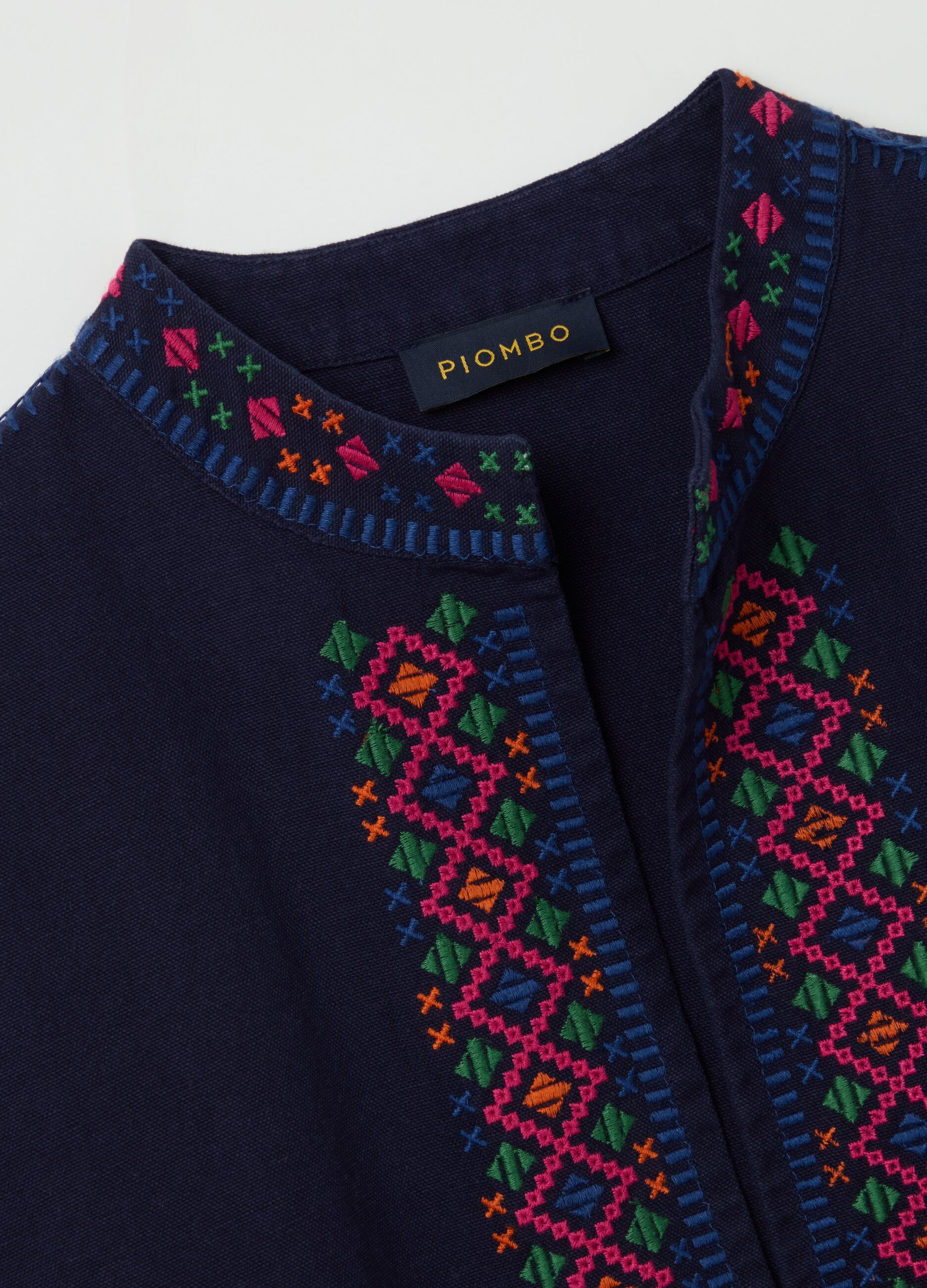 Giacca kimono con dettagli etnici