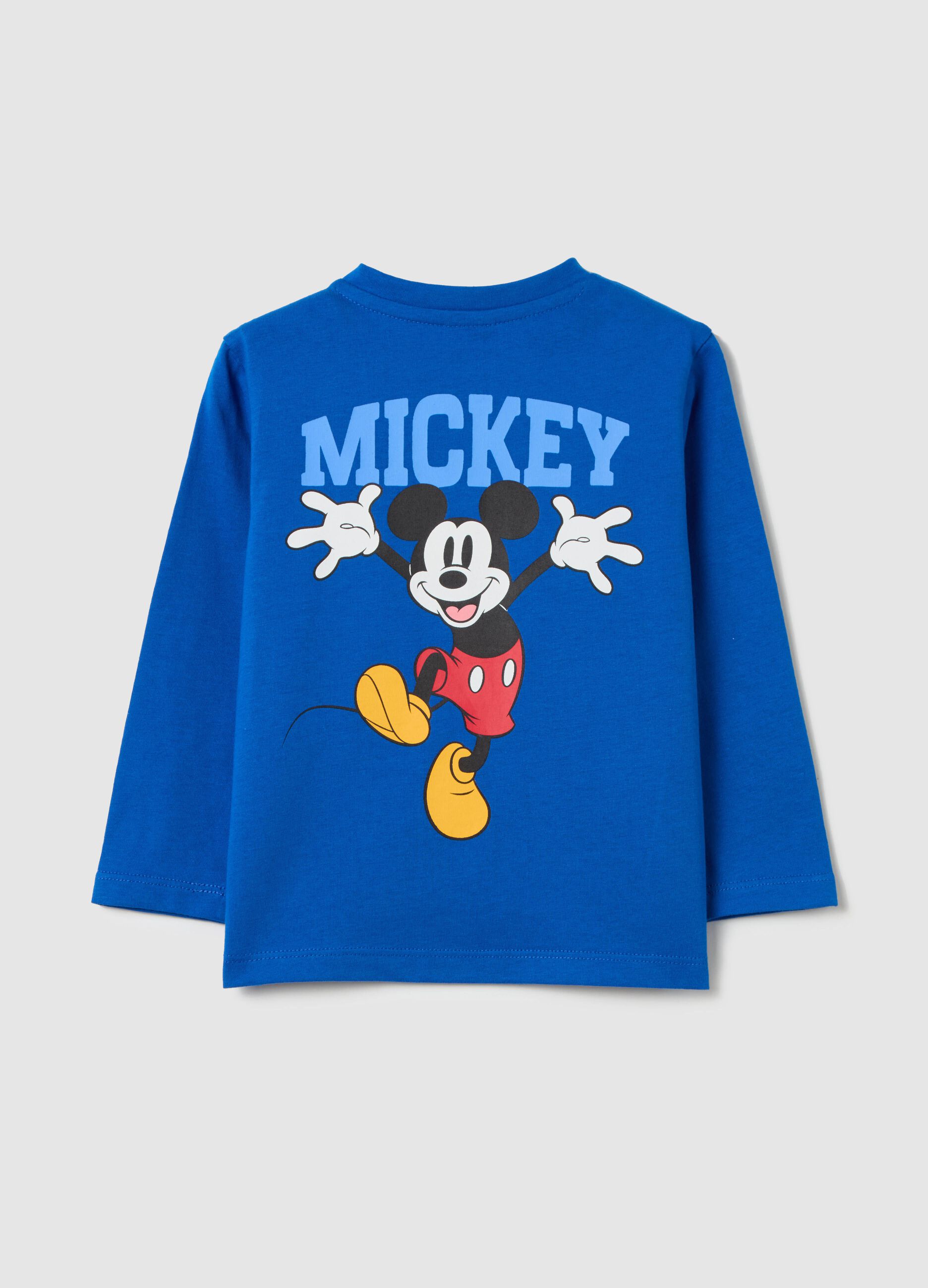 Long-sleeved T-shirt with Mickey Mouse print