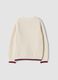 Cardigan bianco a maglia con ricamo cuore regular fit_1