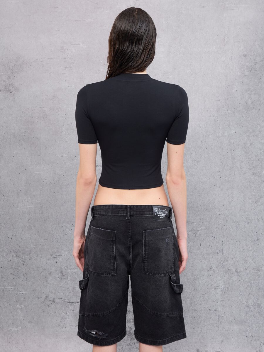 Mockneck Black T-shirt_1