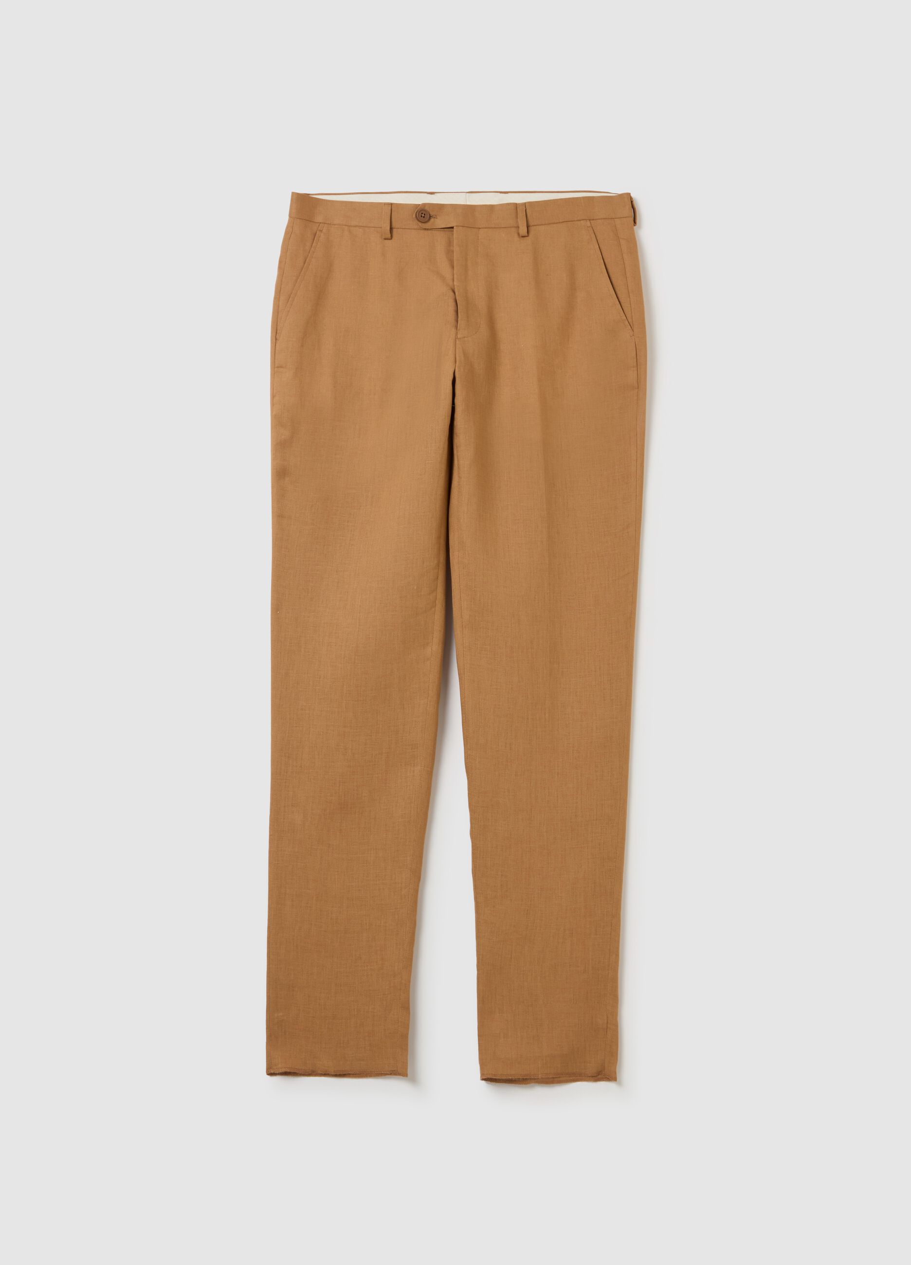 Pantaloni regular fit in lino Contemporary