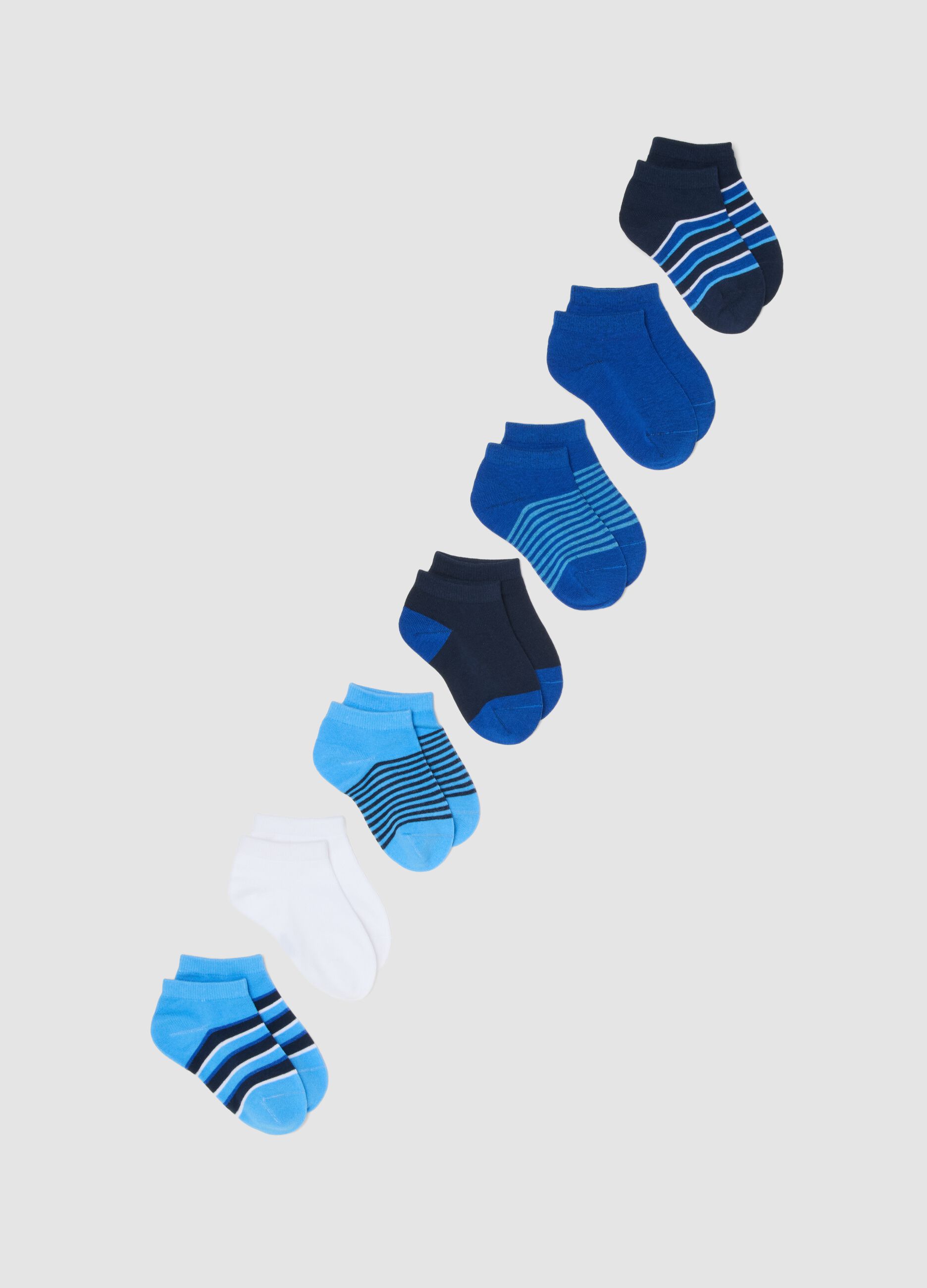 Kids&rsquo; multicolour stretch cotton-blend socks multipack