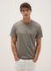 Grey pure cotton short sleeve regular fit t-shirt_0