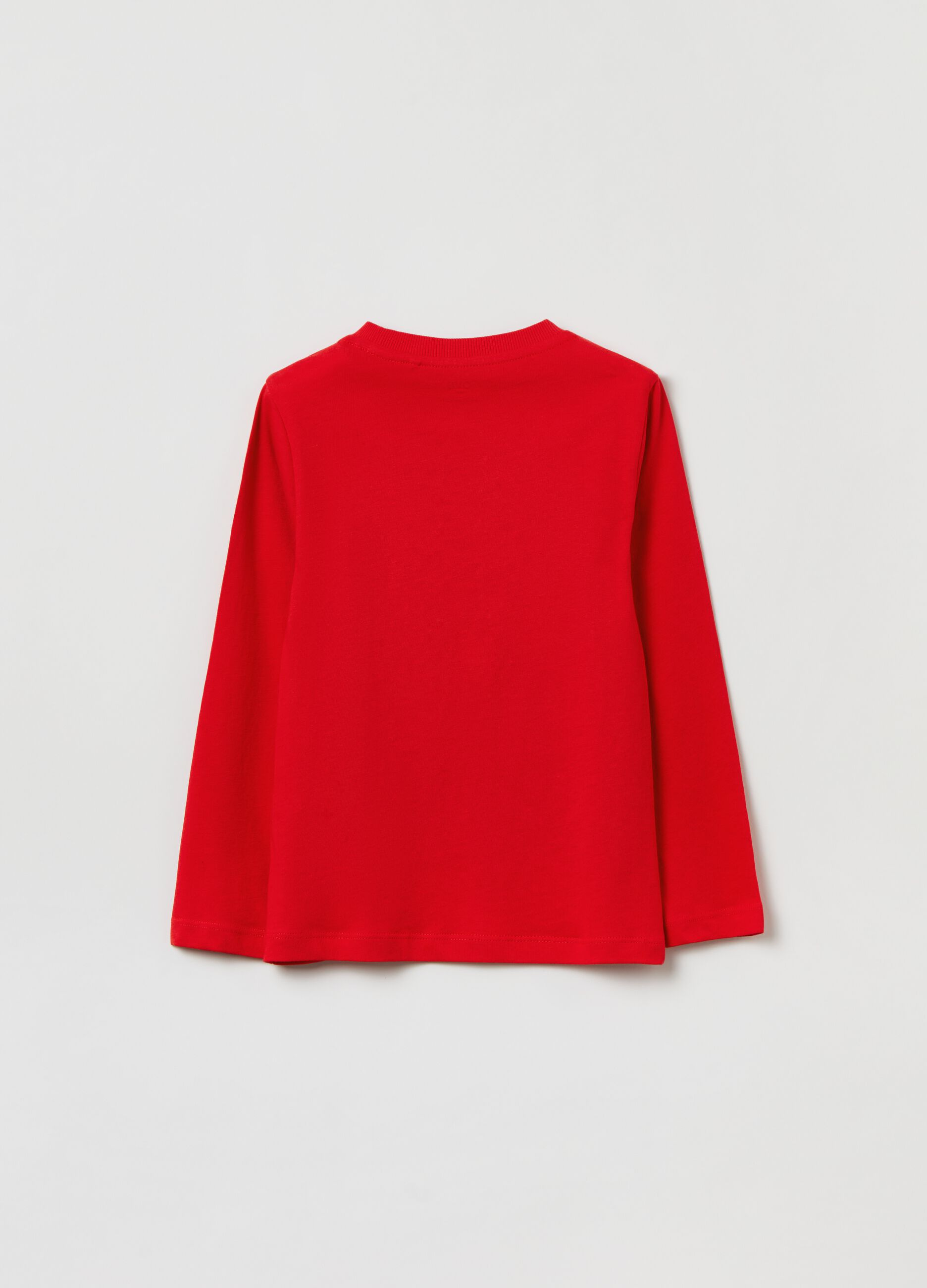 T shirt a manica lunga rossa con stampa per bambino OVS KIDS da Bambino OVS