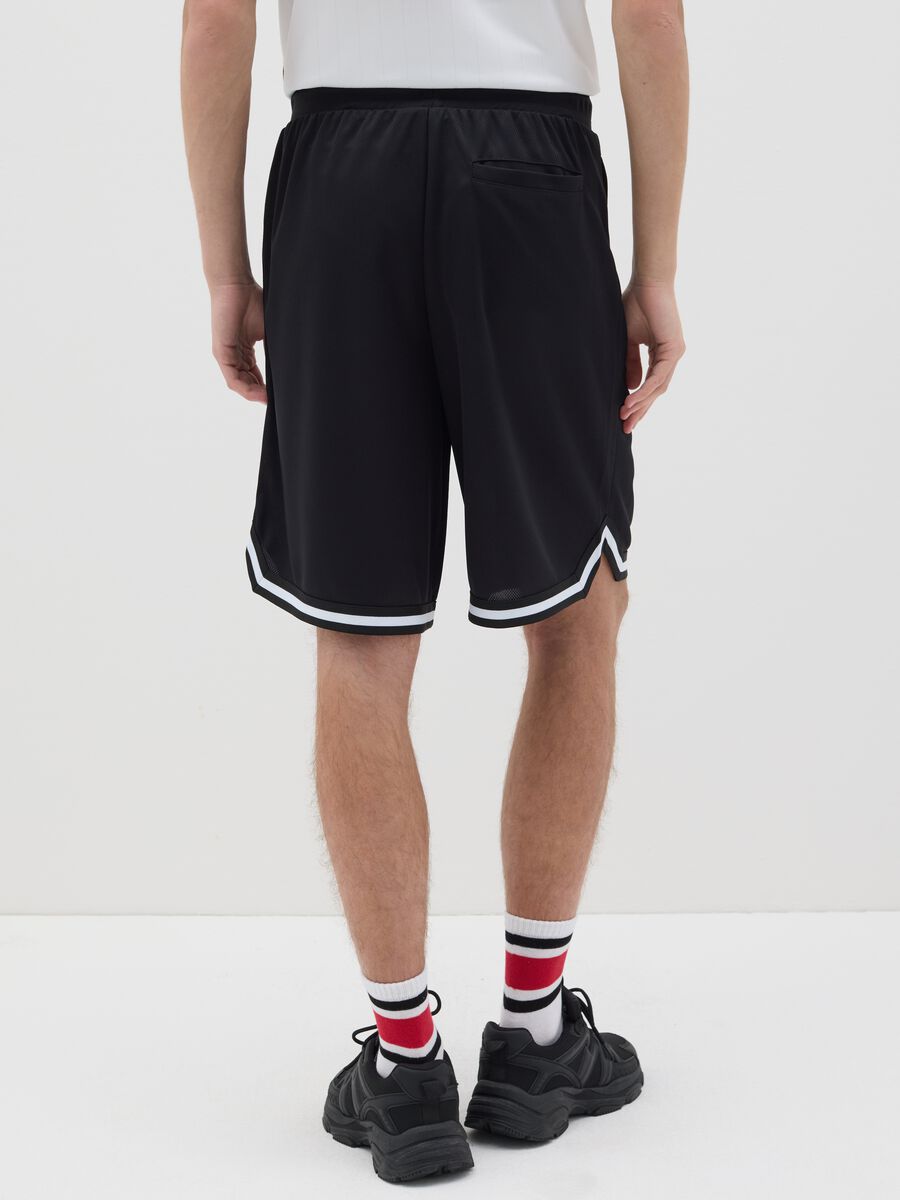 Black mesh blend Bermuda shorts B.Angel_2